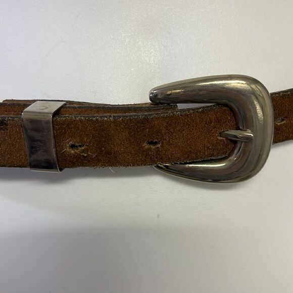 Brazos Joe Belt Co. Nocana, Texas, USA Thin Concho Belt Silver-Tone Hardware 30 main image 11